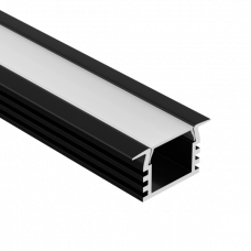 Профиль U-16/12-IN RAL9005 (с экраном) — 2000мм